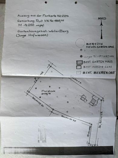 Lageplan des Grundstücks