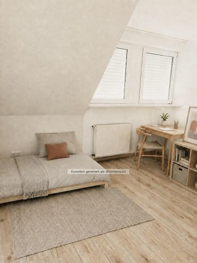 Drei freie Wohnungen, großer Garten – Mehrgenerationenwohnen in Werne – KI-Wohnbeispiel – DG Zimmer