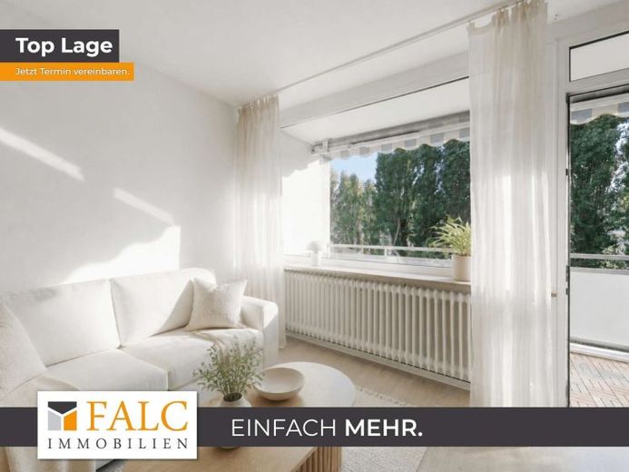 Helles 1-Zimmer-Apartment mit großem Südwestbalkon in Köln-Sülz – Erbbaurecht – Foto 1