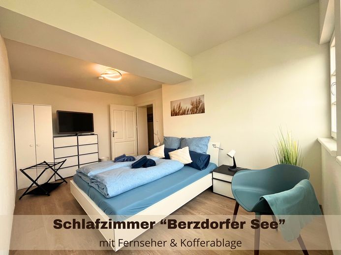 *डीलक्स* अपार्टमेंट, पूरी तरह सुसज्जित, तुरंत रहने योग्य – Schlafzimmer B-See 1