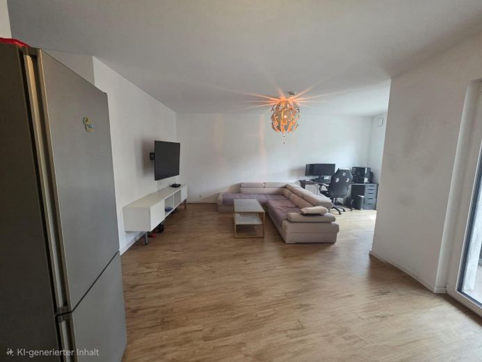 Moderne 2-Zimmer-Wohnung mit Balkon & Loggia, EBK und Stellplatz in Hannover-Anderten – Wohnbereich mit offenem Raum