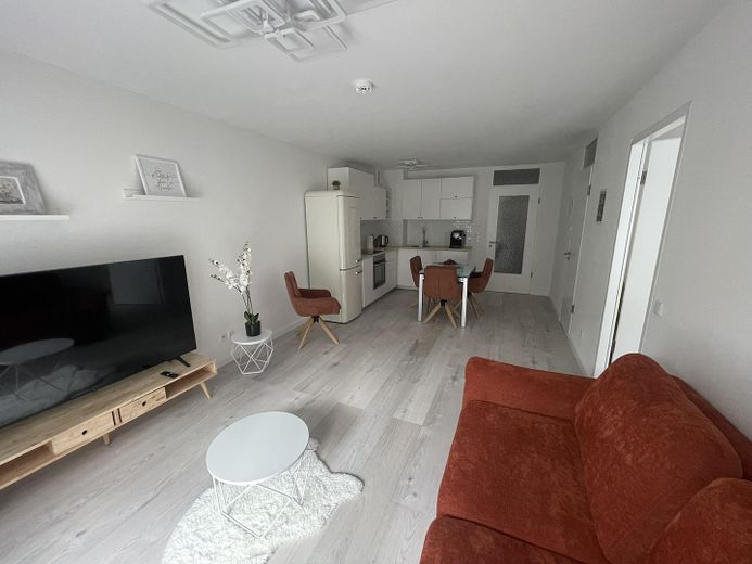 3 Zimmerwohnung am Alexanderplatz EG eigner Garten TG Möbliert Doorman – Wohnzimmer / Küche