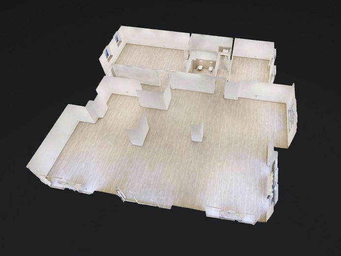 Kernsanierte Praxis-/Bürofläche | 224 m² | teilbar ab ca. 19 m2| sofort verfügbar – 3D-Dollhouse