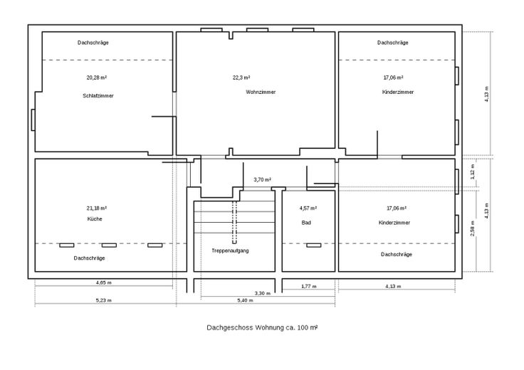 Grundriss Dachwohnung