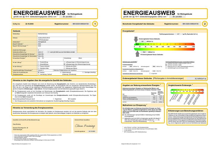 Erstbezug- hochwertige 4-Zimmer-Neubauwohnung mit 2,8m Deckenhöhe, Loggia und Sauna – Energieausweis