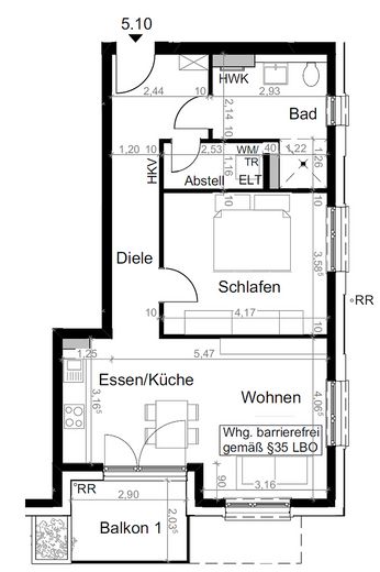 Grundriss ca. Masse