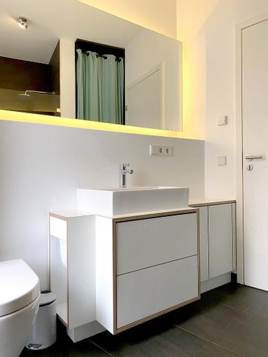Townhouse-Wohnung Neckarstadt-Ost / Terrasse und Gartennutzung / 2 Balkone / Perfekt für Familien – Duschbad EG 