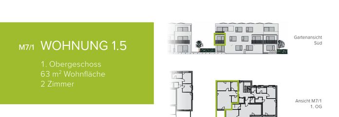 Construction neuve APP 1.5 - M7/1 - 1er étage - 63m²