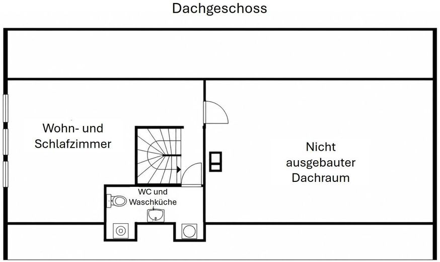 Freistehendes Familienhaus mit Traumgarten, Terrasse, Garage und viel Platz in Reinheim – Grundriss Dachgeschoss