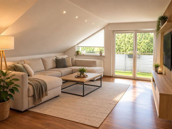 Atractivo ático de 67m² en 58636 Iserlohn- actualmente alquilado – Wohnzimmer könnte so aussehen