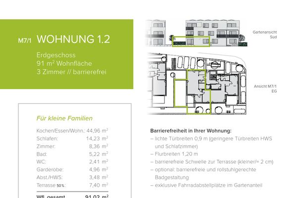 Neubau WHG 1.2 - M7/1 - Erdgeschoss - 91m²