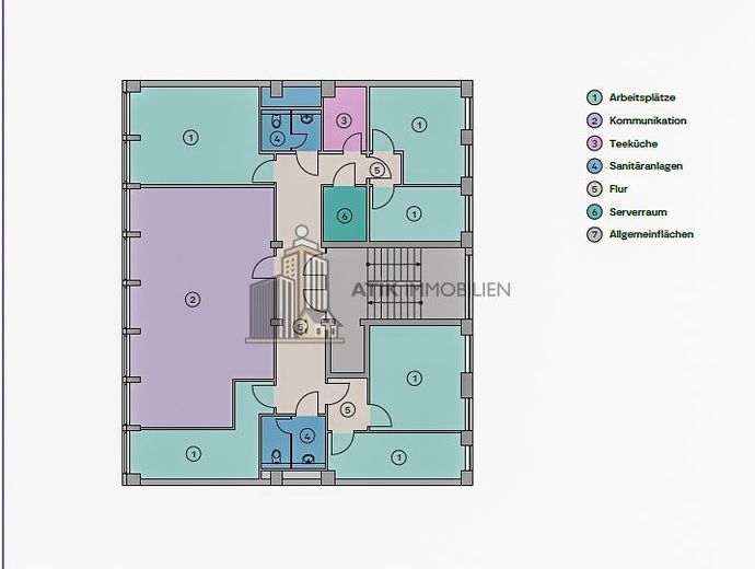 ATIK: Klimatisierte Büroflächen mit exklusivem Wasserturmblick - provisionsfrei – Grundriss
