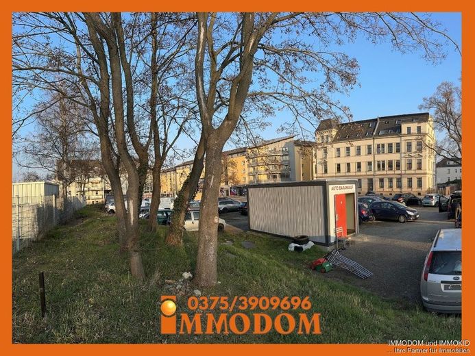 Freifläche mit Bürocontainer in zentraler und gut sichtbarer Lage in Zwickau zu verpachten! – Rückansicht