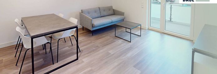 URBAN BASE: W pełni umeblowane mieszkanie 2-pokojowe z wyposażoną kuchnią, BALKONEM, CZYNSZEM ALL-IN, I WIELE WIĘCEJ w centrum Wiesbaden