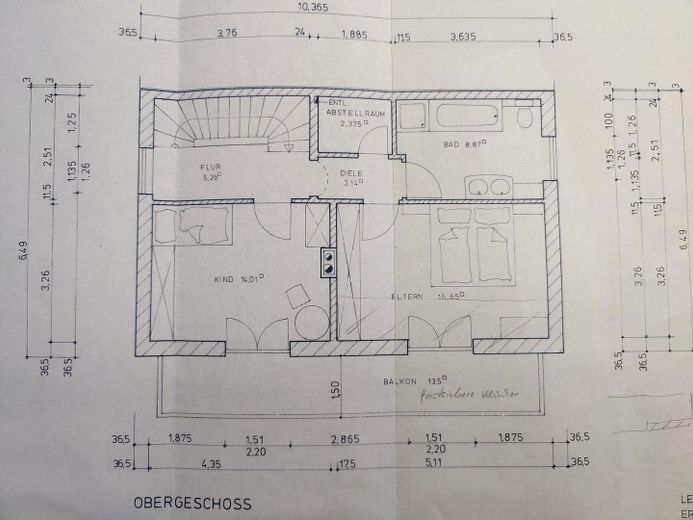 Lageplan  1-tes OG