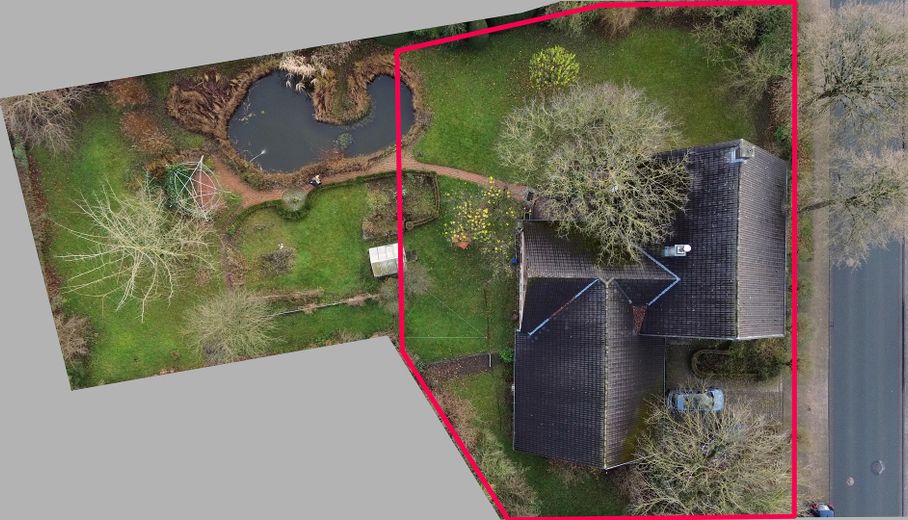 Vogelperspektive mit Flurstück