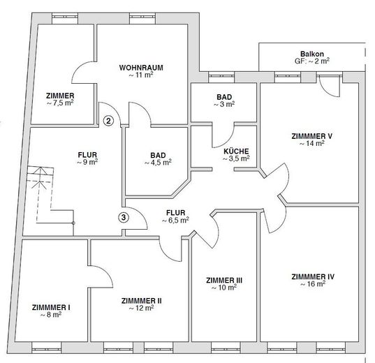 Provisionsfrei - mit stabilem Cashflow und Entwicklungspotenzial – Grundriss - EG