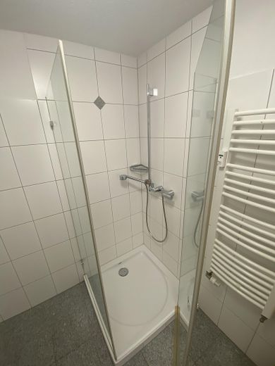 Dusche mit Handtuchtrockner