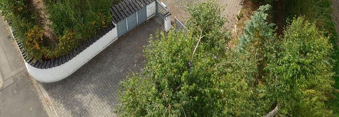 Blick oben Eingang