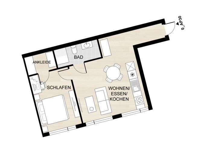 Ausblick Badenweiler * Saniertes und möbliertes 2,5-Zi-Apartment * 46 qm – Foto 1