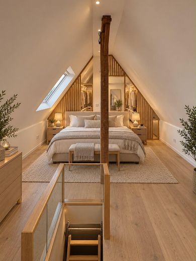 Gelflegte Doppelhaushälfte mit großem 580 m² Grundstück und Carport provisionsfrei bezugsfrei – Dachgeschoss 2 OG mit KI
