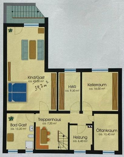 Przestronny bungalow z nasłonecznionym ogrodem na Roten Hügel. Bez prowizji. – Keller
