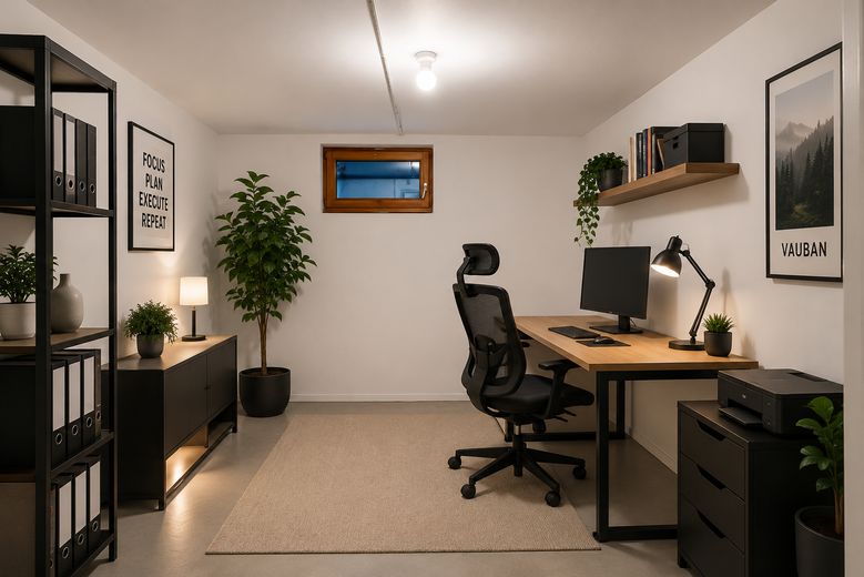 Appartamento per famiglie di rara bellezza – balcone esposto a sud-ovest, 2 bagni e posizione tranquilla di prim’ordine a Freiburg-Vauban – Hobbyraum mit Tageslicht 