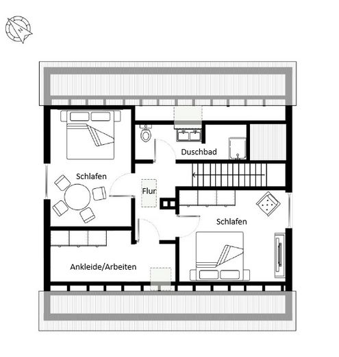 Im Grünen Speckgürtel Hamburgs: Großzügiges Einfamilienhaus mit Garage – Grundriss - Dachgeschoss