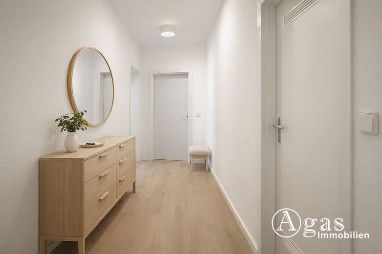 2-Zimmer-Altbauwohnung im Prenzlauer-Berg, vermietet – Flur (visualisiert)