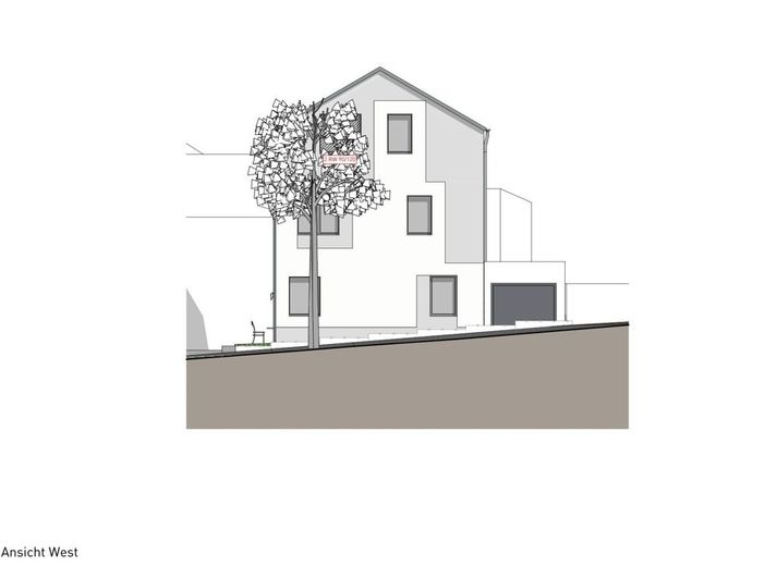 Grundstück mit Baugenehmigung für ein modernes Einfamilienhaus mit viel Wohnkomfort in Gevelsberg – Ansicht West