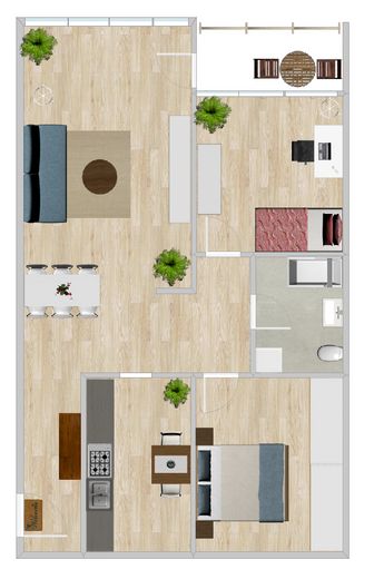 Neu sanierte 3 Zimmer Wohnung in Röthenbach – Loggia, Aufzug, keine Käuferprovision – Grundriss