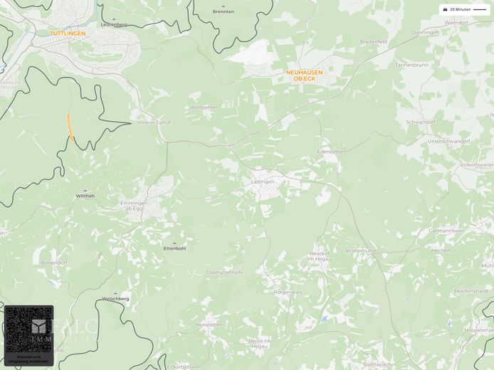 Vielseitig nutzbare Gewerbehalle mit Büro und großzügigem Grundstück in Emmingen-Liptingen – Lageplan
