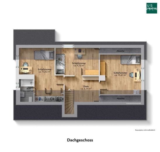 Charmantes Einfamilienhaus auf großem Grundstück - Perfektes Zuhause für Ihre Familie – Grundriss DG