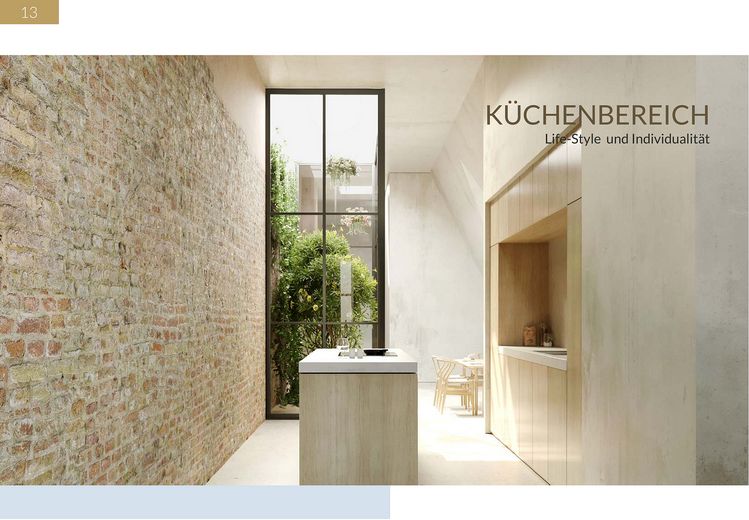 Exclusiver Dachrohling mit Baugenehmigung – Musteransicht Küche Patio 