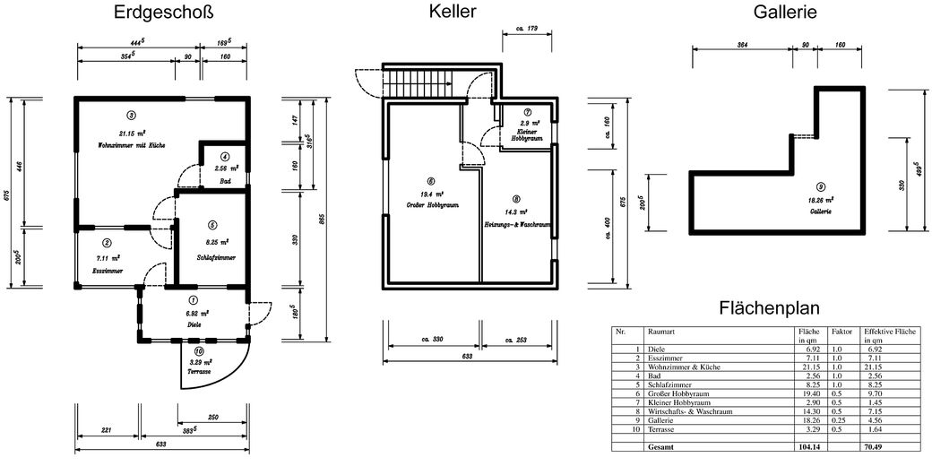 Kleines Haus mit Keller und großem Garten in Schärding, Österreich – Grundriss
