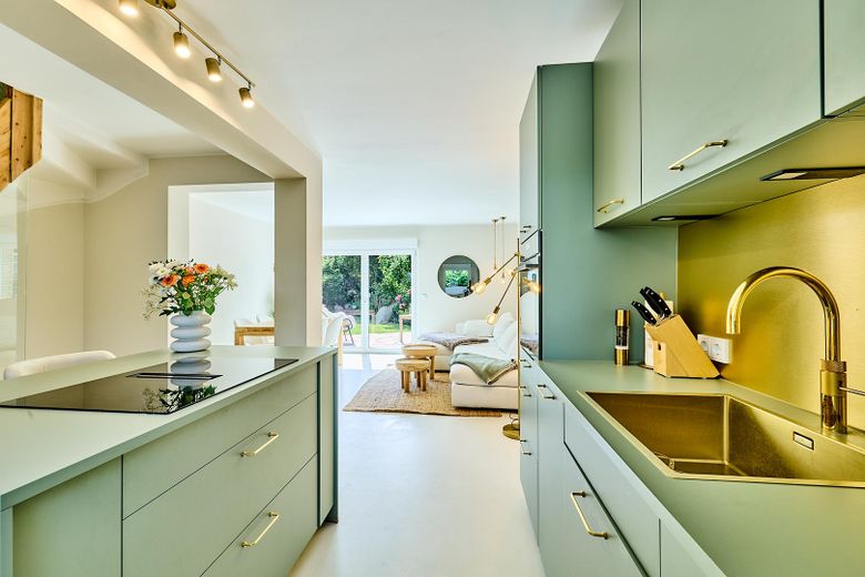 Küche mit Quooker in Gold