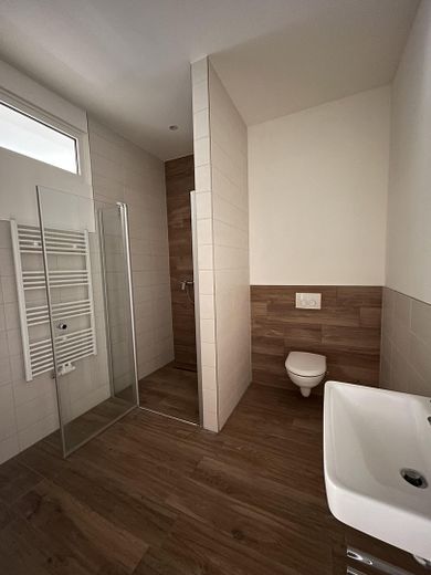 smart single apartment with modern fitted kitchen, ready to move in, right by the Landeskrone, separate parking space available – barierrefreies Bad (1)