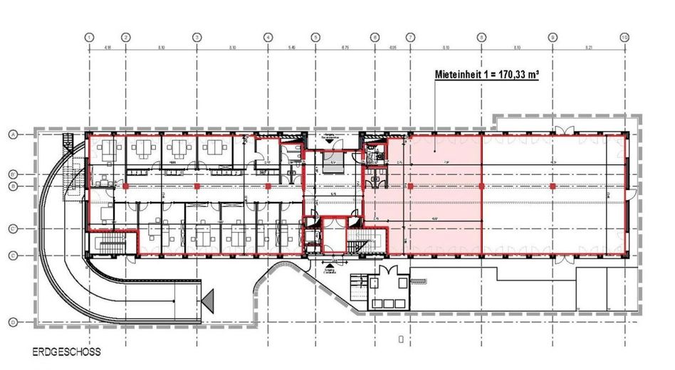 Moderne Büros mit bodentiefen Fenstern am Deutzer Feld – GrundrissEG