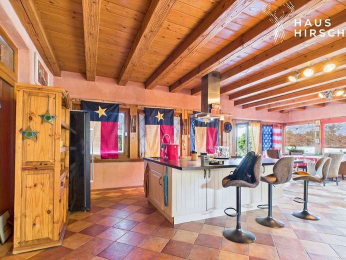 Event &amp; Country Hotel Garni im authentischen Western-Design mit liebevollen Details! – Küche WHG 1
