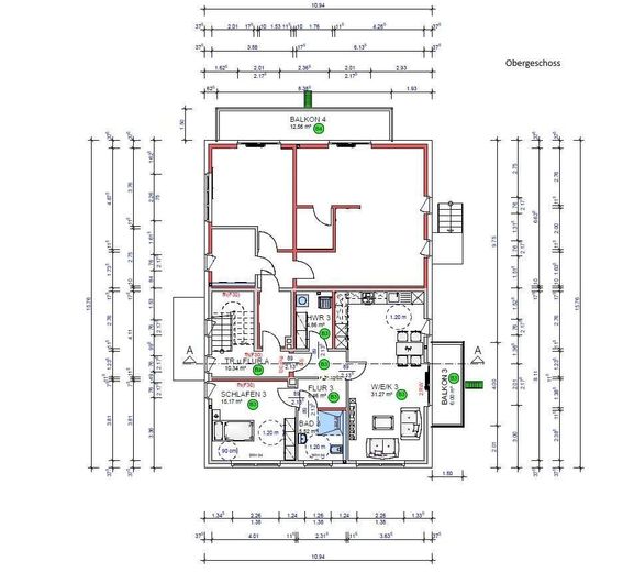 Modernes Wohnen in Nottuln/Appelhülsen - Neubau-/ Sanierungsprojekt - Obergeschoss - Nr.3 – Haus 17 Obergeschoss
