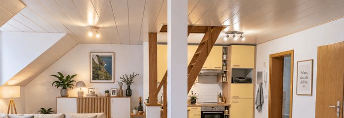 accogliente appartamento mansardato con splendida vista - con balcone + cucina componibile