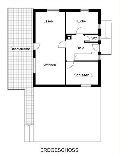 EEK A, helles 4,5 Zi. Einfamilienhaus, großem Garten plus 130 m² Gewerbefläche mit flexibler Nutzung – Erdgeschoss