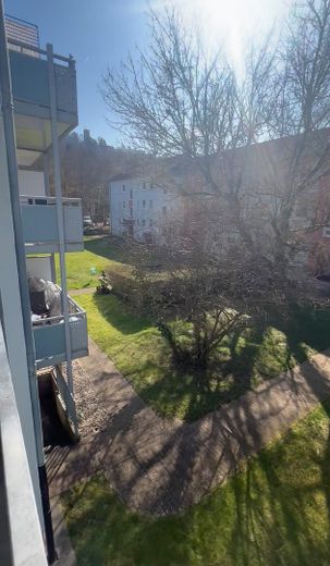 Vollmöblierte 3er WG in City-Nähe – Ausblick vom Balkon (Turmberg)