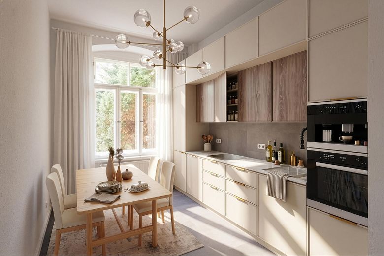 Elegante Altbauwohnung im Waldstraßenviertel - Erstbezug nach Sanierung - Provisionsfrei – Küche möbliert