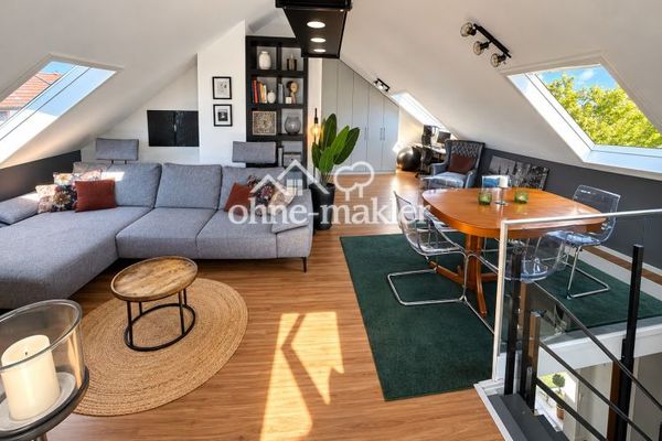 2,5-Zimmer-Maisonette mit Atelier, Dachterrasse & Stellplatz & provisionsfrei