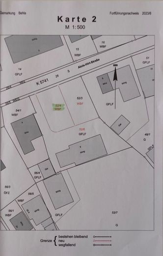 Baugrundstück in Hüfingen Ortsteil Behla - seltene Chance in gefragter Lage – Flurkarte