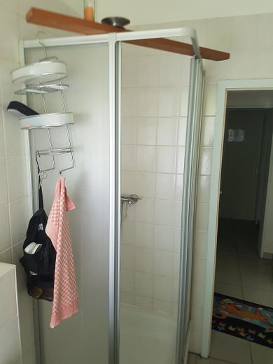 3 Apartments einzeln oder zusammen als Wohnung, TG, Stellplatz, dazu Garten mietbar – Bad - Dusche Nord