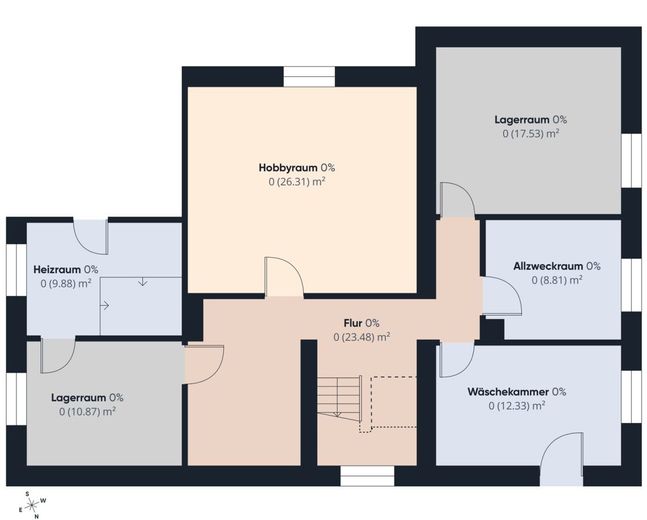 Einfamilienhaus mit Entwicklungspotenzial in ruhiger Wohnlage und bester Anbindung – Grundriss KG