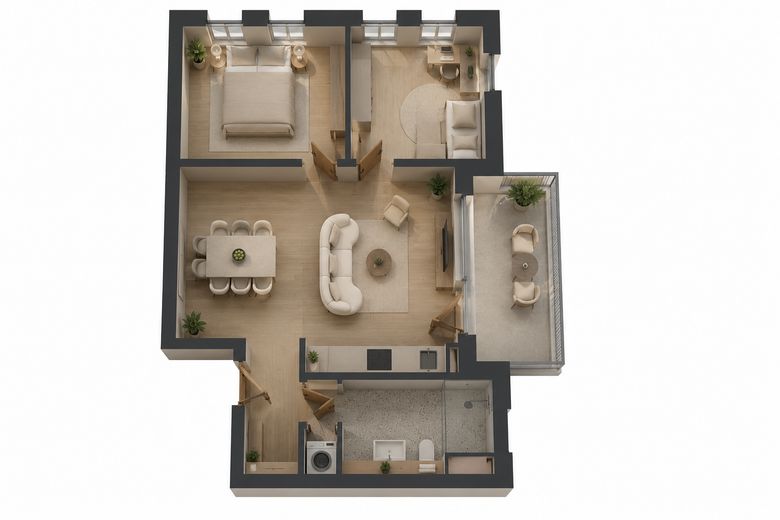 Première occupation dans une construction neuve à Pankow – appartement moderne de 3 pièces avec balcon – Photo 2