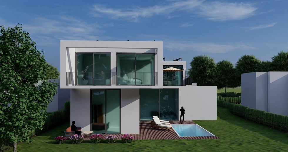 Hilgert ! Großes Grundstück - Bauvorbescheid für 2 EFH liegt vor – Visualisierter Blick v. Garten